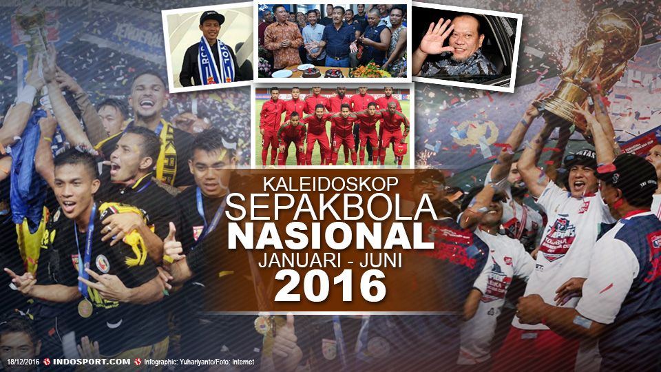 Kaleidoskop sepakbola nasional Januari-Juni 2016. Copyright: © Yuhariyanto/INDOSPORT